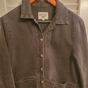 Black Denim Barn Jacket